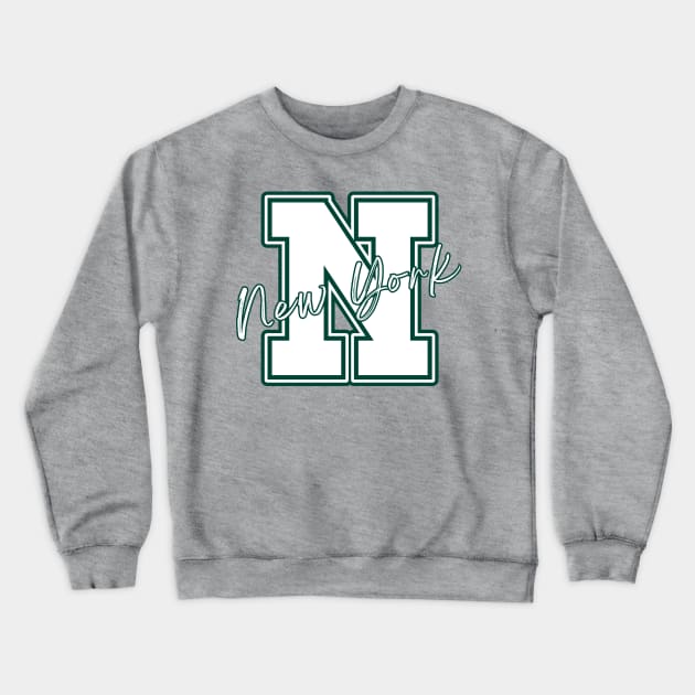 New York Football Jets Vintage Style Crewneck Sweatshirt by Borcelle Vintage Apparel 